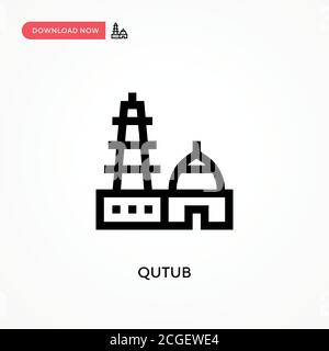 Qutub Simple vector icon. Modern, simple flat vector illustration for web site or mobile app Stock Vector