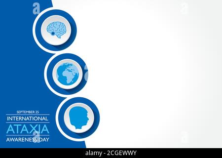 Vector illustration of International Ataxia Awareness Day observed on September 25 Stock Vector