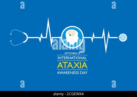 Vector illustration of International Ataxia Awareness Day observed on September 25 Stock Vector