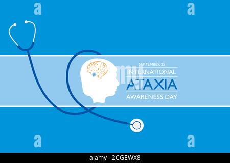 Vector illustration of International Ataxia Awareness Day observed on September 25 Stock Vector