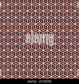 Isometric Cubes Seamless Vector Pattern - Repeating ornament for textile, wraping paper, fashion etc. Stock Vector