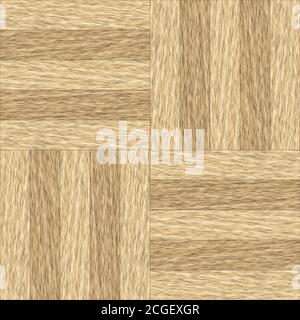 Seamless wooden parquet pattern. Wooden texture illustration of natural oak. Colour scheme light and brown. Stock Vector