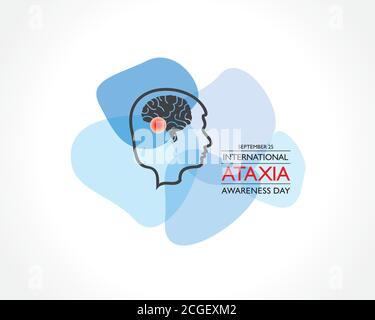 Vector illustration of International Ataxia Awareness Day observed on September 25 Stock Vector