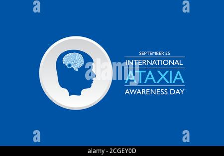 Vector illustration of International Ataxia Awareness Day observed on September 25 Stock Vector