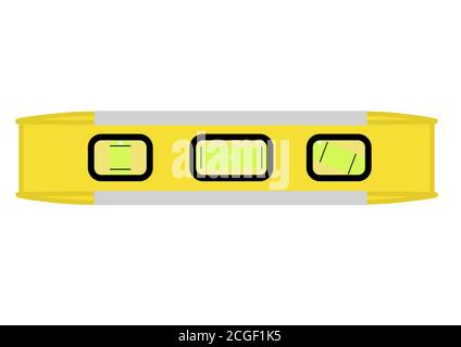 Construction level tool to check the flatness of the surface. Stock Vector