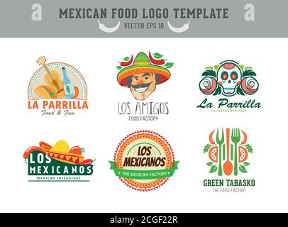 Mexican food logo. Vector logo design template Stock Vector