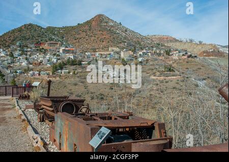 View of the old mining town of Jerome in the Verde Valley, Arizona, USA. Stock Photo