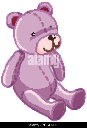 Cute teddy bear cartoon style isolated illustration Stock Vector