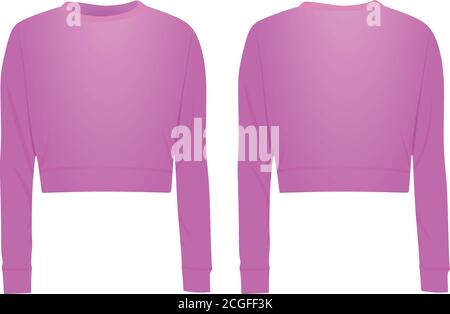 Purple crop sweater. vector illustration Stock Vector