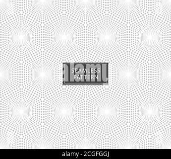 Halftone Hexagon Seamless Pattern in Modern style texture Vector file. Repeating geometric Hexagons pattern. Simple geometry graphic design for backgr Stock Vector