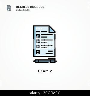 Exam-2 vector icon. Modern vector illustration concepts. Easy to edit and customize. Stock Vector