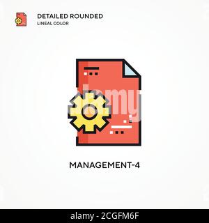 Management-4 vector icon. Modern vector illustration concepts. Easy to edit and customize. Stock Vector