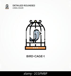 Bird-cage-1 vector icon. Modern vector illustration concepts. Easy to edit and customize. Stock Vector