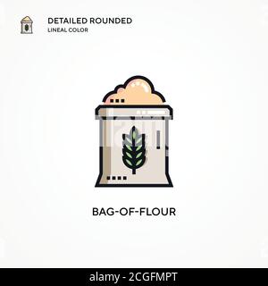 Bag-of-flour vector icon. Modern vector illustration concepts. Easy to edit and customize. Stock Vector