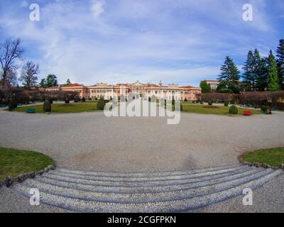 Seat of the town hall and public park in the Palazzo Estense, a nineteenth-century villa in Varese, Italy Stock Photo