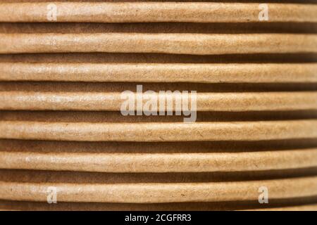 Texture of the edge of stack disposable cups in a close up view Stock Photo