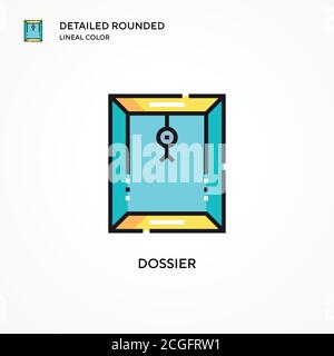 Dossier vector icon. Modern vector illustration concepts. Easy to edit and customize. Stock Vector