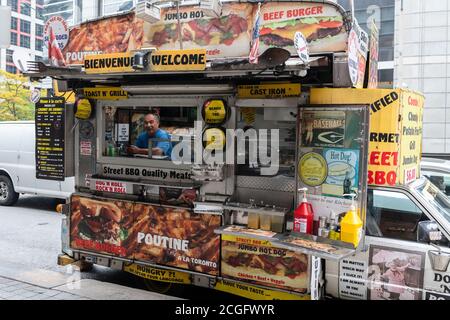 October 03, 2018  Toronto, Ontario, Canada : Funny food truck in Toronto city, Ontario, Canada Stock Photo