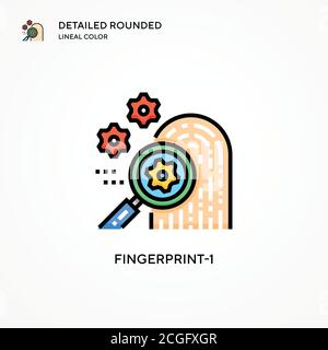 Fingerprint-1 vector icon. Modern vector illustration concepts. Easy to edit and customize. Stock Vector
