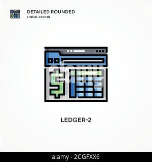 Ledger-2 vector icon. Modern vector illustration concepts. Easy to edit and customize. Stock Vector