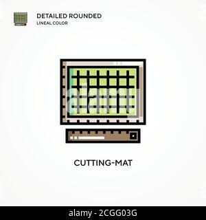 Cutting-mat vector icon. Modern vector illustration concepts. Easy to edit and customize. Stock Vector