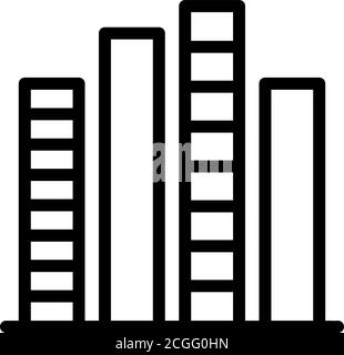 Podcast equalizer icon, outline style Stock Vector