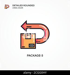 Package-3 vector icon. Modern vector illustration concepts. Easy to edit and customize. Stock Vector