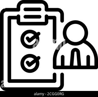 Outsource to do list icon, outline style Stock Vector