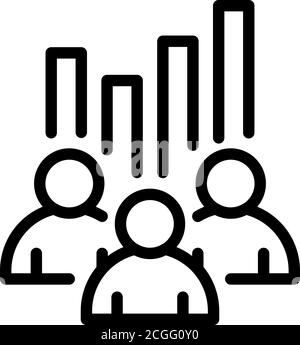 Outsource teamwork icon, outline style Stock Vector