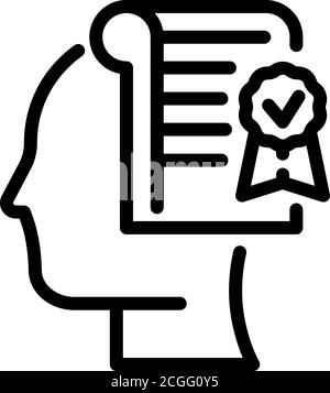 Outsource manage plan icon, outline style Stock Vector