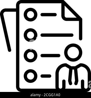 Outsource business papers icon, outline style Stock Vector