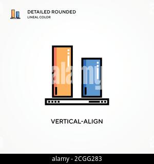 Vertical-align vector icon. Modern vector illustration concepts. Easy to edit and customize. Stock Vector