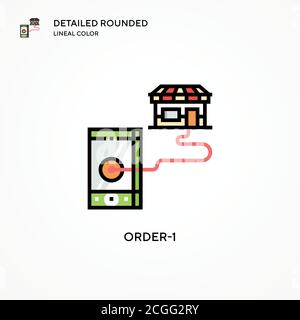 Order-1 vector icon. Modern vector illustration concepts. Easy to edit and customize. Stock Vector