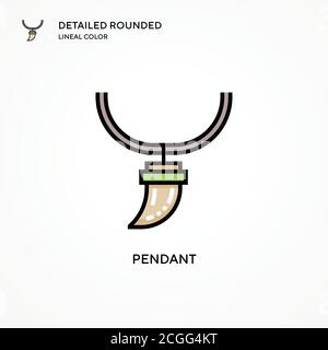 Pendant vector icon. Modern vector illustration concepts. Easy to edit and customize. Stock Vector