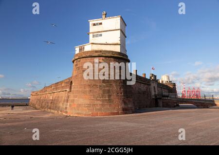 Fort Perch Rock, New Brighton, Wirral, Merseyside, England Stock Photo