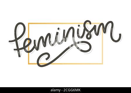 Typographic design. feminism letter. Graphic element. Typography lettering design. Woman motivational slogan. Feminism slogan. Girl power quote Stock Vector
