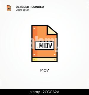 Mov vector icon. Modern vector illustration concepts. Easy to edit and customize. Stock Vector