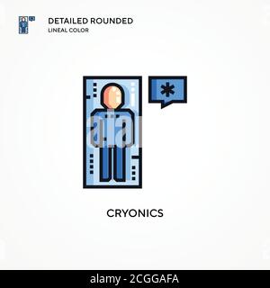 Cryonics vector icon. Modern vector illustration concepts. Easy to edit and customize. Stock Vector