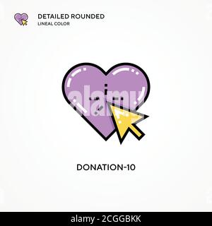 Donation-10 vector icon. Modern vector illustration concepts. Easy to edit and customize. Stock Vector