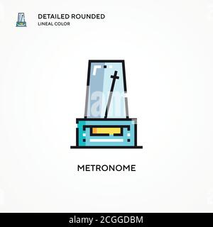 Metronome vector icon. Modern vector illustration concepts. Easy to edit and customize. Stock Vector