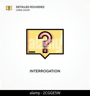 Interrogation vector icon. Modern vector illustration concepts. Easy to edit and customize. Stock Vector
