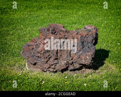 Melted bricks burned in a bunch, Denmark Stock Photo