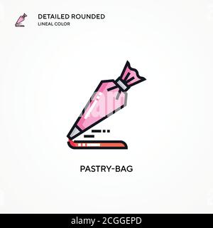 Pastry-bag vector icon. Modern vector illustration concepts. Easy to edit and customize. Stock Vector