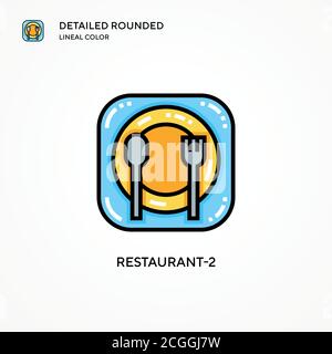 Restaurant-2 vector icon. Modern vector illustration concepts. Easy to edit and customize. Stock Vector