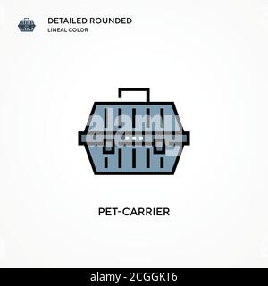 Pet-carrier vector icon. Modern vector illustration concepts. Easy to edit and customize. Stock Vector