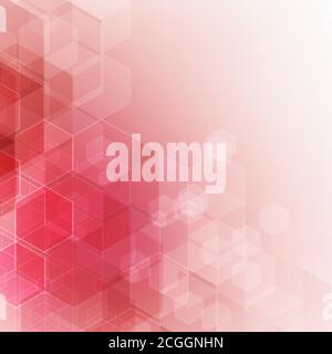 Abstract red vector illustration. hexagon color background. eps 10 Stock Vector
