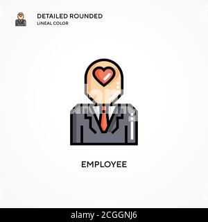 Employee vector icon. Modern vector illustration concepts. Easy to edit and customize. Stock Vector