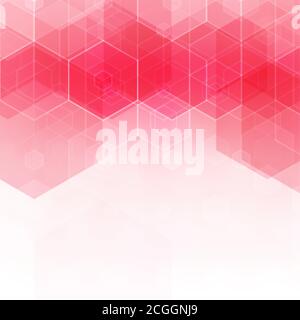 abstract illustration red vector hexagon background red. eps 10 Stock Vector