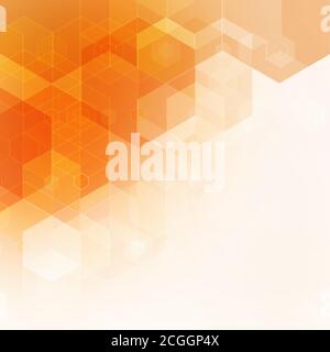 abstract vector hexagon background orange. Vector eps 10 Stock Vector