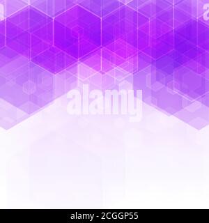 Abstract illustration. Purple vector hexagon background. eps 10 Stock Vector